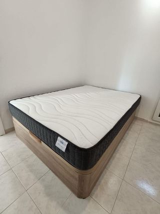 Somier +  patas y canapes abatibles en  oferta