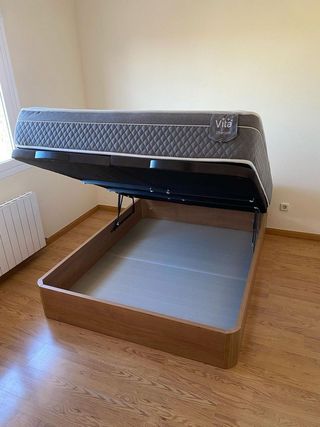 Somier +  patas y canapes abatibles en  oferta