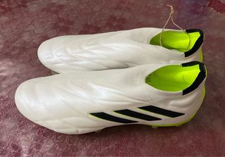 Zapatillas Fútbol Adidas Niño Blancas y Verdes