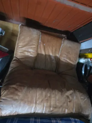 2 divani in pelle vintage marroni