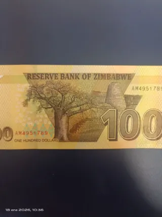 Billete.  Zimbabwe 2023