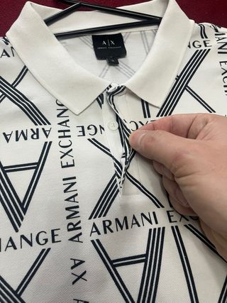 Polo Armani Exchange AX Blanco y Negro
