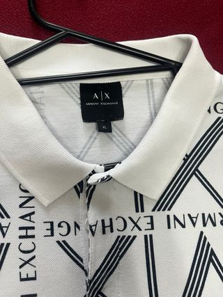 Polo Armani Exchange AX Blanco y Negro