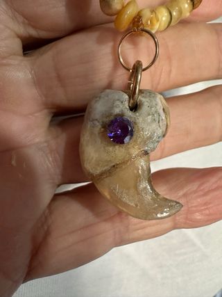 Garra de león con amatista y ámbar