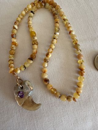 Garra de león con amatista y ámbar