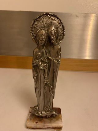 Sacra Famiglia peltro argentato