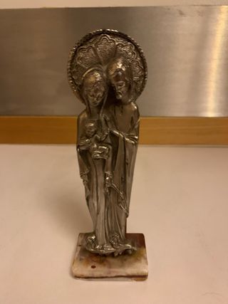 Sacra Famiglia peltro argentato