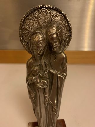 Sacra Famiglia peltro argentato