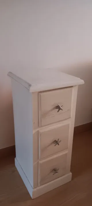 Mesilla 3 cajones blanca, cm 71x31x32