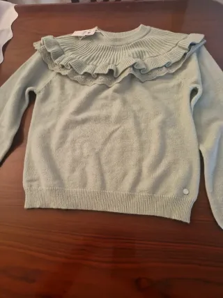 Jersey niña con volantes y encaje