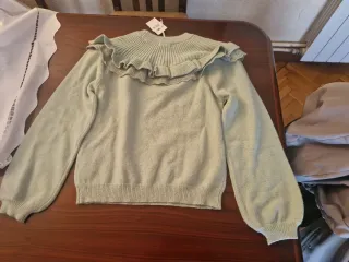 Jersey niña con volantes y encaje