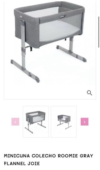 Minicuna colecho Joie Roomie Gray Flannel