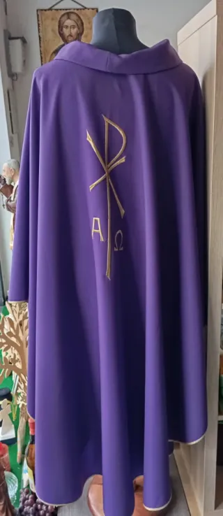 Casula sacerdotale viola con stola