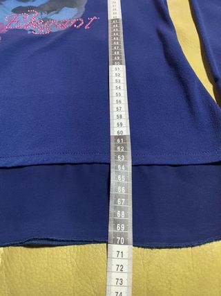 Raffinata Blusa Tg 48 Blu/Rosa Camomilla