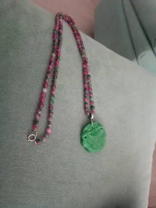 Collar perlas semipreciosas con colgante