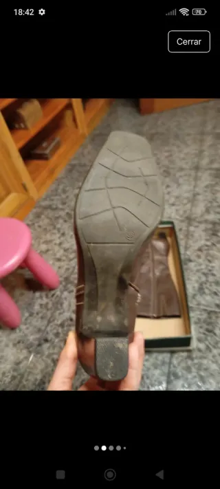 Botas de piel marrones talla 39