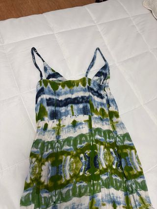 Vestido largo estampado mujer