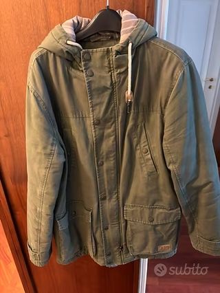 Parka imbottita unisex verde