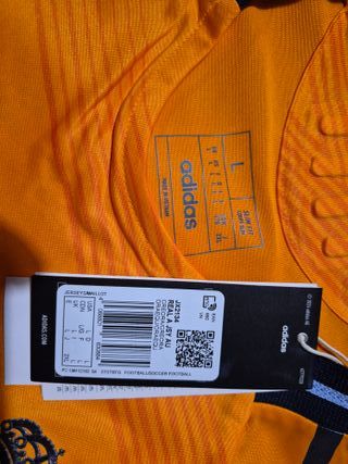 Camiseta Real Madrid Adidas Naranja Talla L