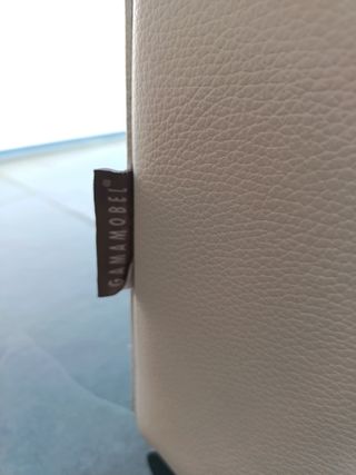 Conjunto 2 sofás piel blanco Gamamobel