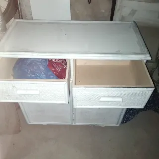 Mueble de Rattan Blanco