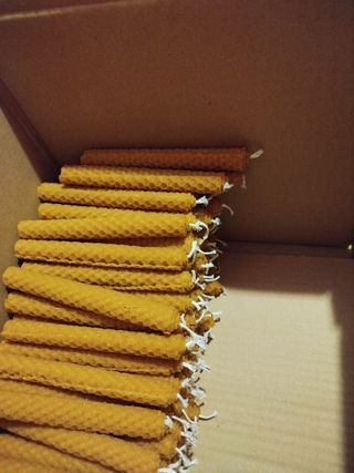 50 Velas Cera Miel Abeja Natural