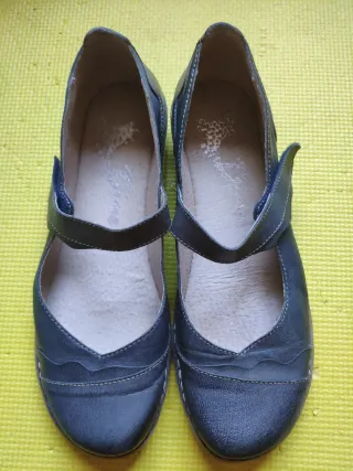 Zapatos gris talla 38, piel