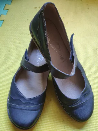 Zapatos gris talla 38, piel