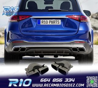 COLAS DE ESCAPE MERCEDES GLE W167 19- LOOK AMG GLE63 CROMO