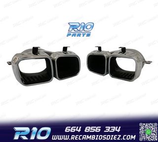 COLAS DE ESCAPE MERCEDES GLE W167 19- LOOK AMG GLE63 CROMO