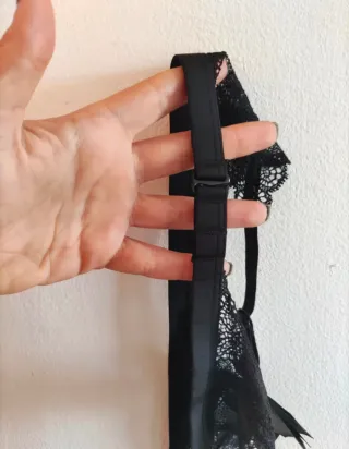 Reggicalze nero pizzo