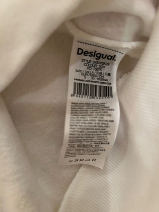 Sudadera Desigual Mujer Blanca Flores