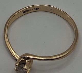 Anillo Solitario Superpuest oro 18k, 1,36gr. G-110