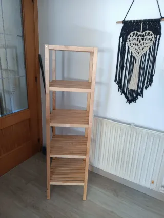Estantería de madera de 4 baldas