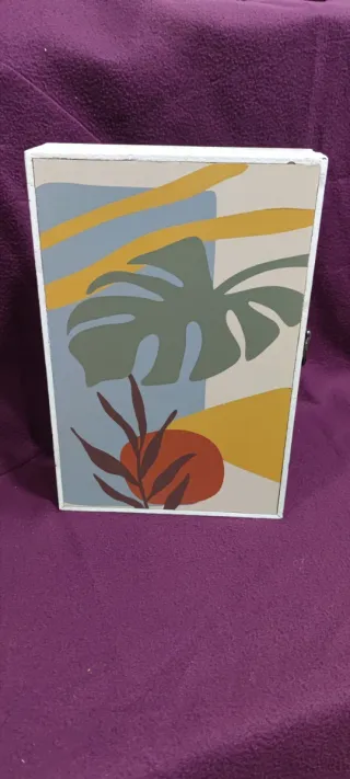 Caja decorativa llaves monstera