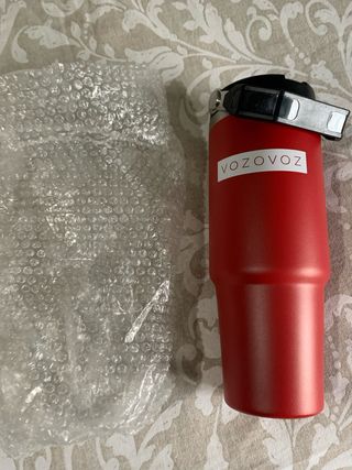 Bicchiere termico VOZOVOZ rosso borraccia sport
