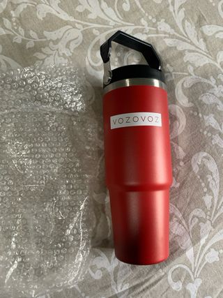 Bicchiere termico VOZOVOZ rosso borraccia sport