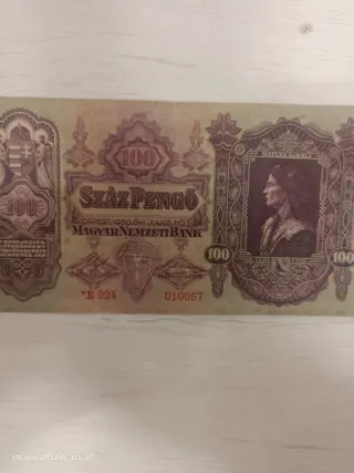Billete 100 Pengő Hungría 1930