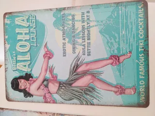 Carteles Hojalata Tiki Bar Aloha Hawaii