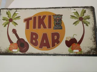 Carteles Hojalata Tiki Bar Aloha Hawaii