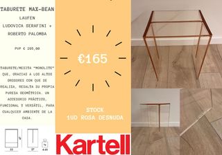 Taburete/Mesita Max Bean Kartell Rosa