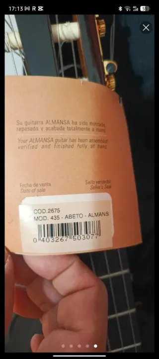 Guitarra Almansa Mod435 Spruce Nueva
