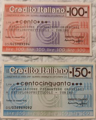 Miniassegni Bancari Italiani - Lotto 28 pezzi