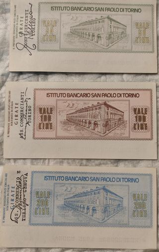 Miniassegni Bancari Italiani - Lotto 28 pezzi