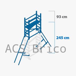 Andamio Modular Aluminio - 6,13 Metros - Pack A+B+C