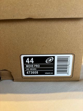 Zapatillas Bullpadel Negras T44 Modelo Move Pro