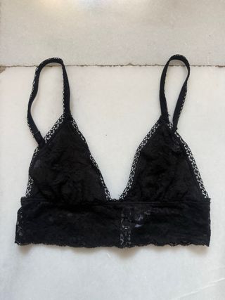 Top/sujetador lencero H&M negro XS