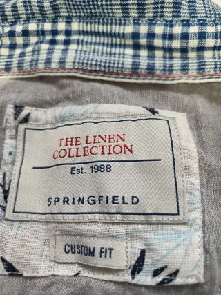 Camisa Springfield Cuadros Azul y Blanco