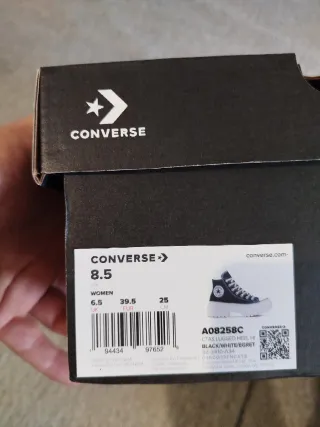 Converse mujer talla 39.5 negras