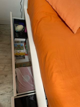Cama Ikea 90cm con somier de láminas